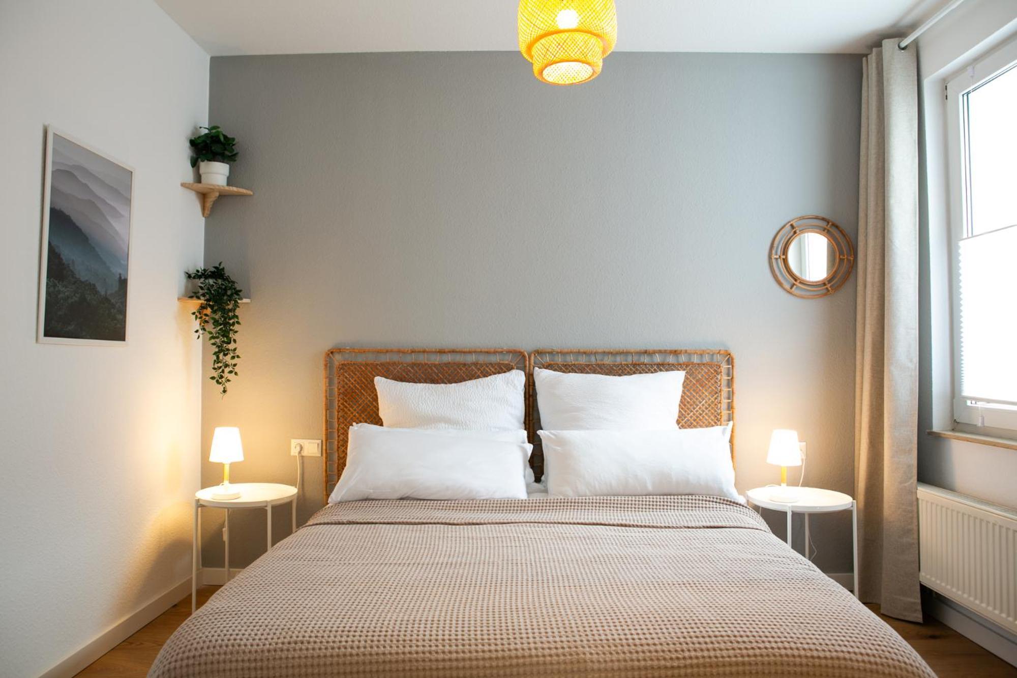 2 Zimmer, Bett Und Schlafsofa, Balkon, Waschmaschine L Λειψία Εξωτερικό φωτογραφία